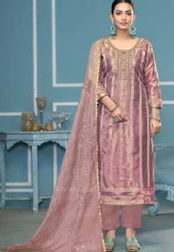 Wedding Wear>Utsav Fashion Woven Viscose Silk Pakistani Suit in Purple