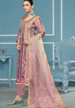 Wedding Wear>Utsav Fashion Woven Viscose Silk Pakistani Suit in Purple
